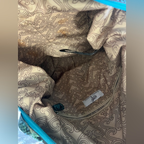 Sienna Ricchi turquoise blue green Snake print Handbag - Picture 5 of 10